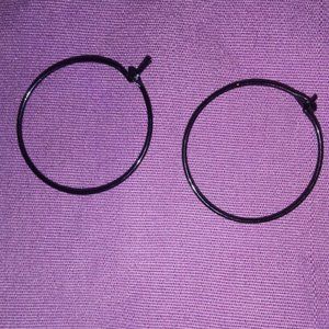 Black Nickel Free hoop earrings